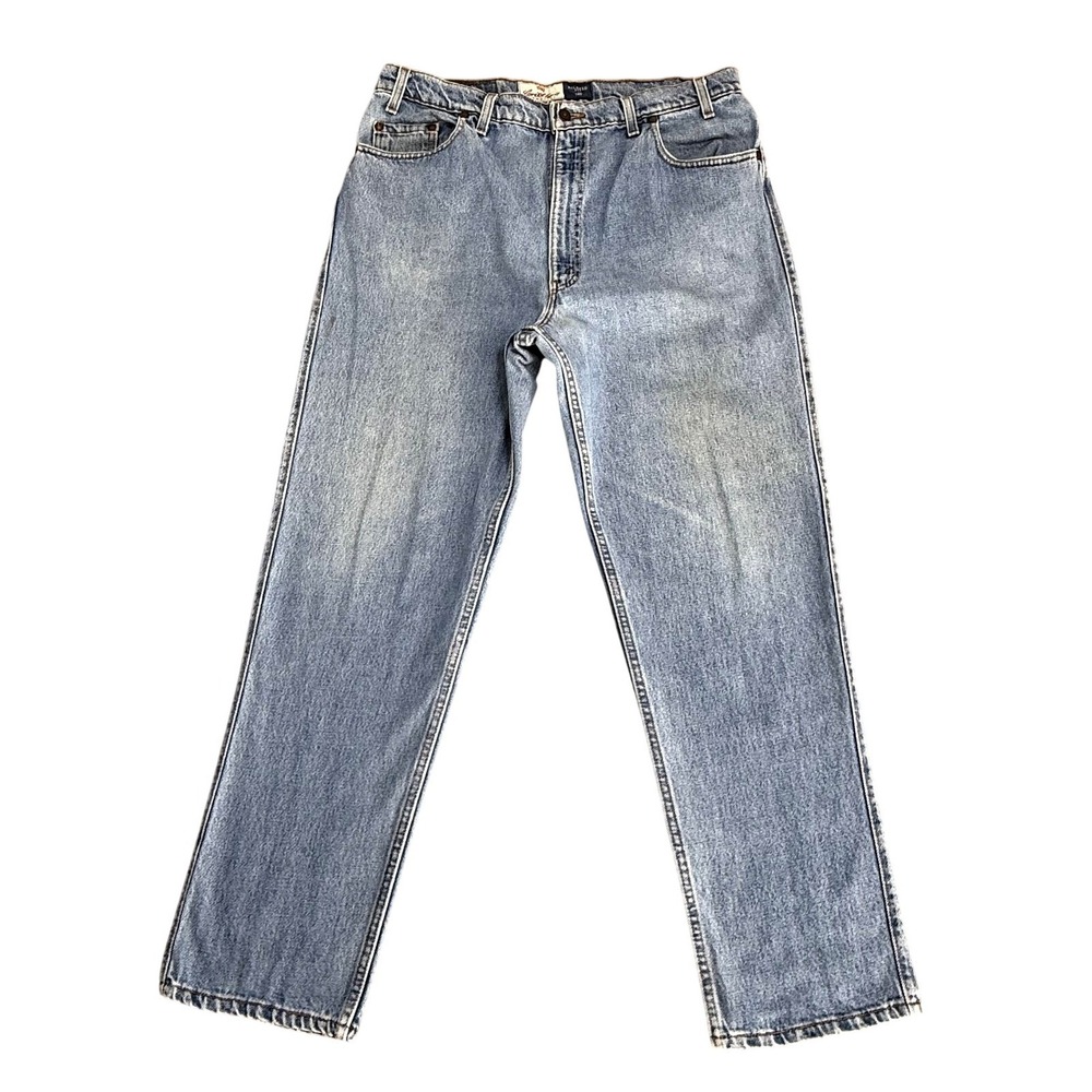 Vgt Levis 540 Jeans Mens 38x30‎ Light Wash Blue Relaxed Fit Gold Tab 90s Denim
